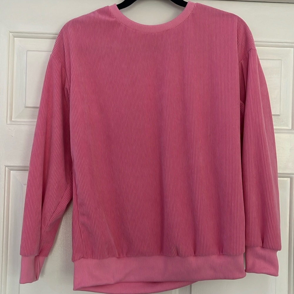 Pink Corduroy Crewneck Size Large